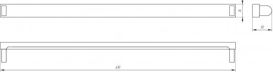 Светильник линейный 600 мм 1x9 Вт, под светодиодную лампу T8 G13