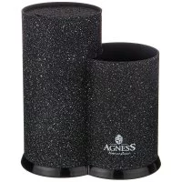 Универсальная подставка для ножей Agness BLACK MARBLE