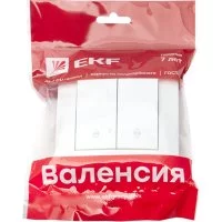 Проходной двухклавишный выключатель EKF Валенсия PROxima