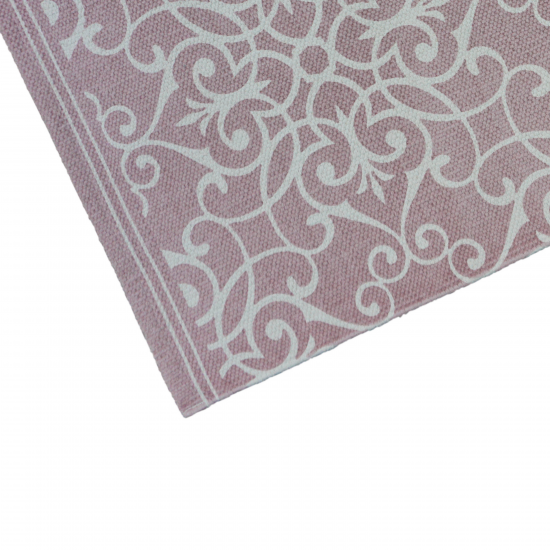 Коврик декоративный хлопок Inspire Lesia 60x120 см цвет розовый
