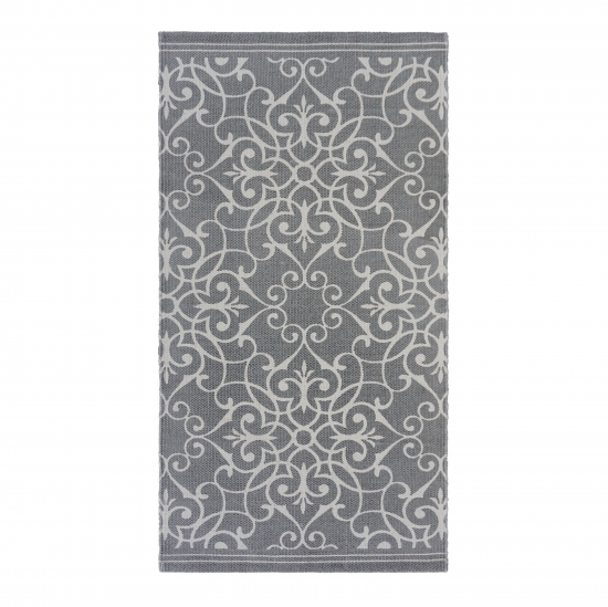 Коврик декоративный хлопок Inspire Lesia 60x120 см цвет темно-серый