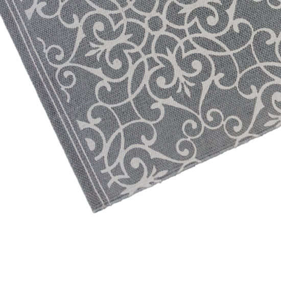 Коврик декоративный хлопок Inspire Lesia 60x120 см цвет темно-серый