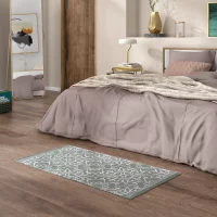 Коврик декоративный хлопок Inspire Lesia 60x120 см цвет зеленый