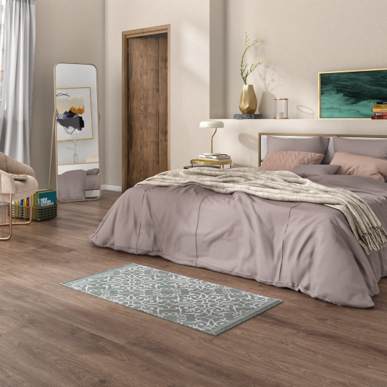 Коврик декоративный хлопок Inspire Lesia 60x120 см цвет зеленый