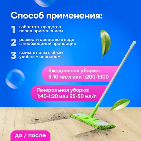 Средство для мытья пола Grass Floor Wash Strong 1 л