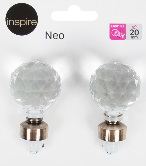 Наконечники Inspire «Грани» металл 6 см цвет античное золото 2 шт.