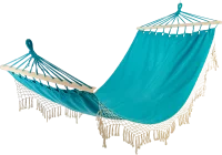 Гамак садовый Polynesia 100x200 см, поликоттон/дерево, цвет голубой