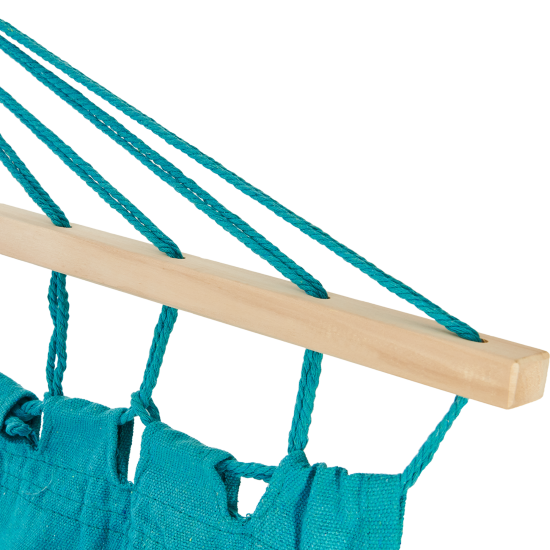 Гамак садовый Polynesia 100x200 см, поликоттон/дерево, цвет голубой