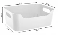 Корзина для хранения Scandi 34x14x24 см пластик цвет белый