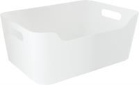 Корзина для хранения Scandi 34x14x24 см пластик цвет белый
