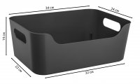 Корзина для хранения Scandi 34x14x24 см пластик цвет графит