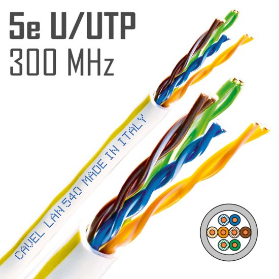 Интернет-кабель (витая пара) UTP CAT5e LAN 540 4х2х0,51 мм Cavel (300 м)