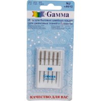 Иглы для бытовых швейных машин для джинсы Gamma NJ №80/12