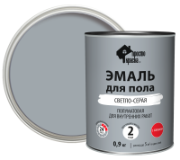 Эмаль для пола Простокраска полуматовая цвет светло-серый 0.9 кг
