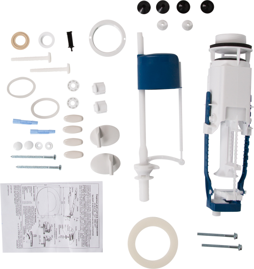 Унитаз-компакт Rosa Фарт косой выпуск двойной слив