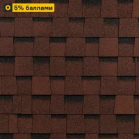 Гибкая черепица Технониколь Фазенда красный 2.6 м²