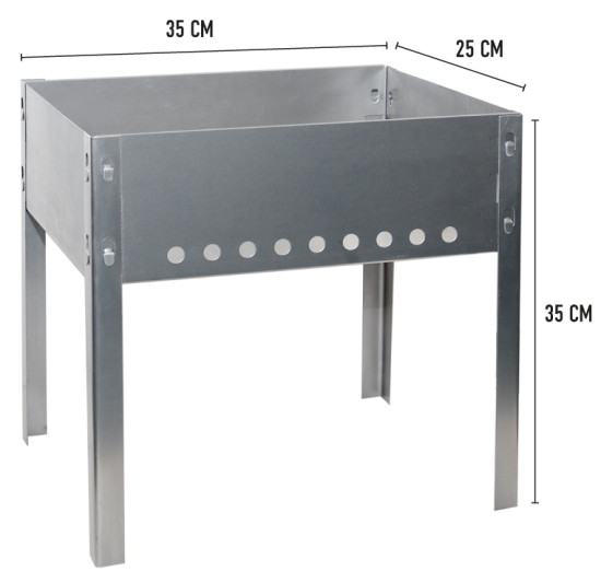 Мангал разборный Дача 35x25x35 см