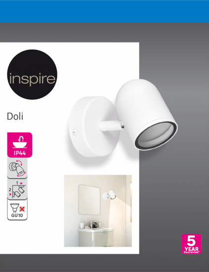Спот поворотный Inspire Doli GU10 цвет белый