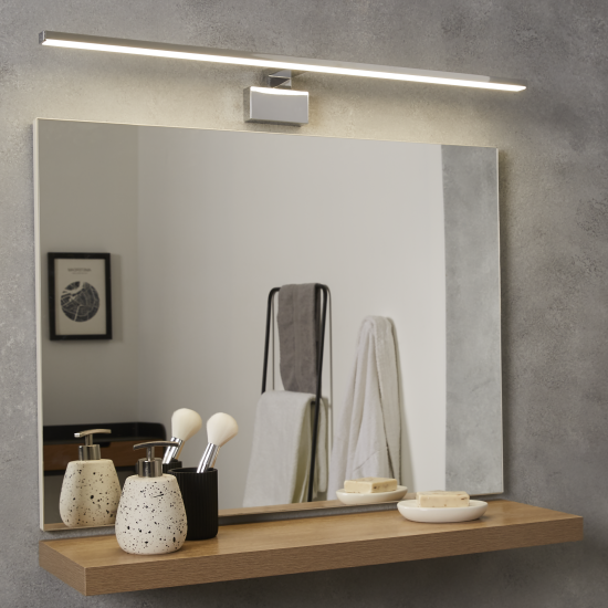 Подсветка светодиодная для зеркала влагозащищённая Inspire Slim 800 лм цвет хром