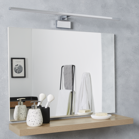 Подсветка светодиодная для зеркала влагозащищённая Inspire Slim 800 лм цвет хром
