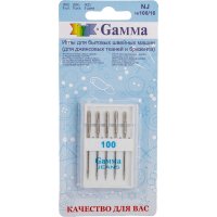 Иглы для бытовых швейных машин для джинсы Gamma NJ №100/16