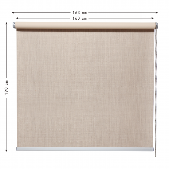 Штора рулонная блэкаут Inspire Natal 160x190 см бежевая Trench 5