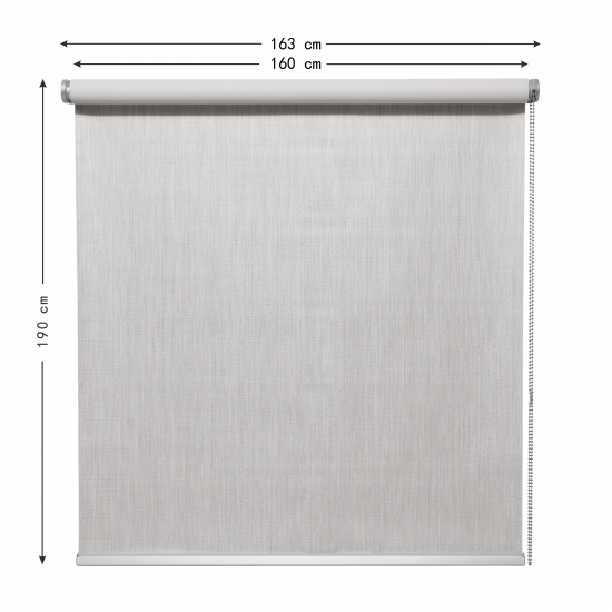 Штора рулонная блэкаут Inspire Natal 160x190 см светло-серая Granit 5
