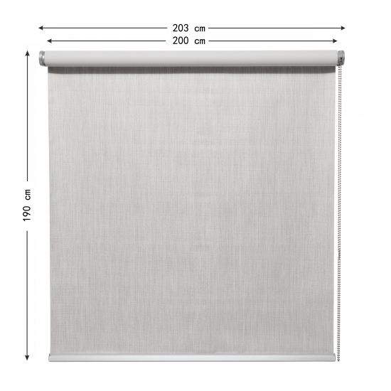 Штора рулонная блэкаут Inspire Natal 200x190 см светло-серая Granit 5
