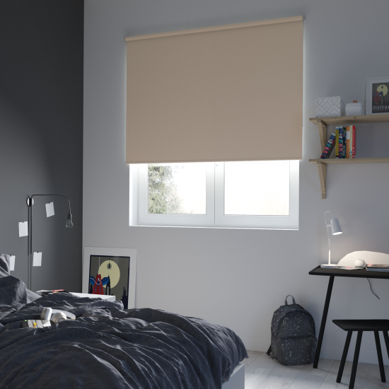 Штора рулонная блэкаут Inspire Belem 200x175 см коричневая