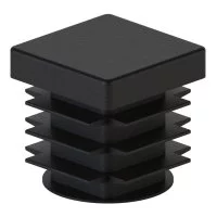 Заглушка квадратная Лофт 18x18 мм пластик черный 4 шт.