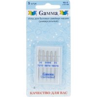 Иглы для бытовых швейных машин универсальные Gamma NU-5 №70-100