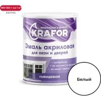Акриловая эмаль для окон и дверей KRAFOR 44990