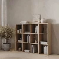 Стеллаж Spaceo KUB 12 секций 139.2x104.9x31.7 см ЛДСП цвет гикори джексон