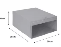 Коробка для обуви Spaceo 28x15x35 см полипропилен цвет гранит