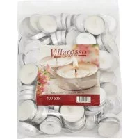 Плавающая чайная свеча MIR LIGHT горения БЕЛАЯ Villarosso