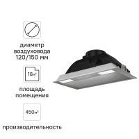 Вытяжка встраиваемая Elikor Breeze 52 см цвет нержавеющая сталь