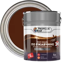 Грунт-эмаль 3 в 1 Profilux DIY гладкая цвет коричневый 5 кг