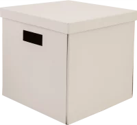 Коробка складная 31x31x30 см картон цвет бежевый