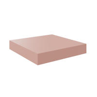 Полка настенная Spaceo Bistro 23x23.5 см МДФ цвет розовый