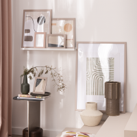 Полка настенная Spaceo White Marble 60x10 см МДФ цвет белый мрамор