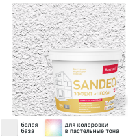 Краска фактурная Bayramix Sandeco с эффектом песка цвет белый 15 кг