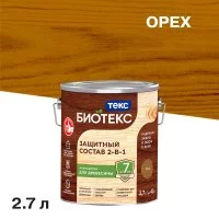 Антисептик Текс Bioteks 2-в-1 декоративный для дерева орех 2,7 л