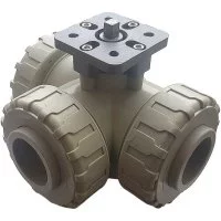 Трехходовой шаровой кран TECHNO 3040-PP