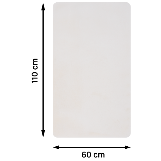 Шкура искусственная полиэстер Inspire Bianca 60x110 см цвет белый