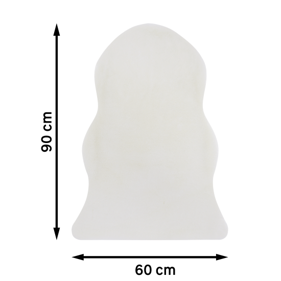 Шкура искусственная полиэстер Inspire Bianca 60x90 см цвет белый
