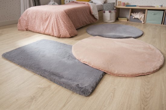 Шкура искусственная полиэстер Inspire Bianca 60x110 см цвет розовый