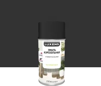 Эмаль аэрозольная декоративная Luxens сатинированная цвет черный 210 мл
