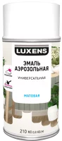 Эмаль аэрозольная декоративная Luxens матовая цвет белый 210 мл