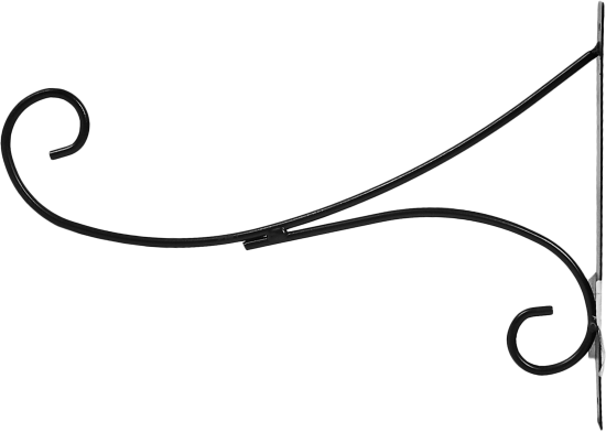 Крючок для подвесных кашпо 35 см, цвет чёрный