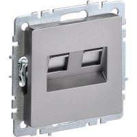 Двойная компьютерная розетка rj45 IEK Brite рк10-2-брс